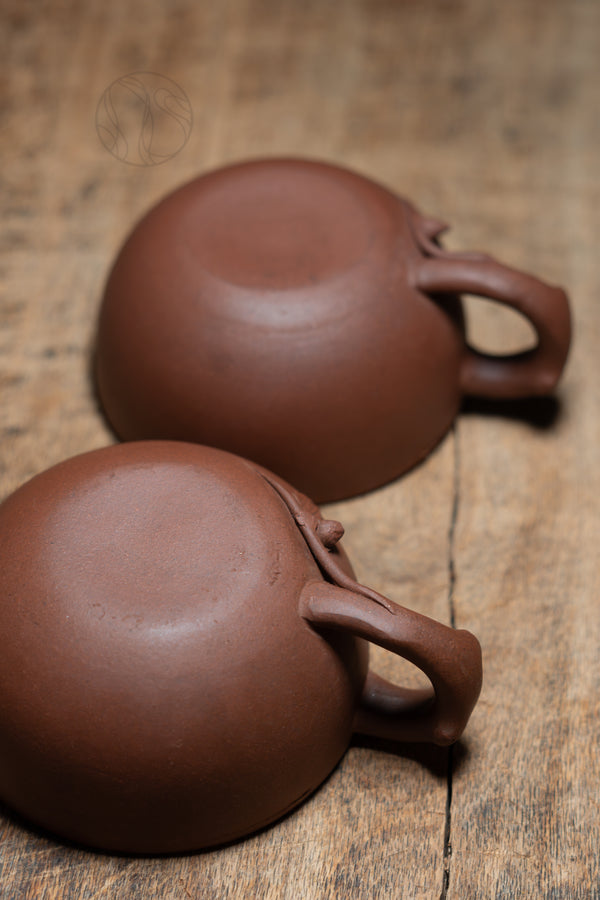 2 Bamboo Cups Yixing Clay Set